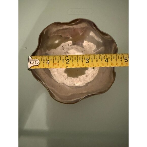 Vintage Nutmeg Pewter SWR | Scalloped Bowl and Plate Set - Picture 9 of 10